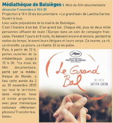 Bal du dim. 09 nov. 2025